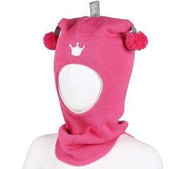 Детская шапка-шлем Kivat 491*28 6419580205479, тёмно-розовая цена и информация | Шапки, перчатки, шарфы для девочек | 220.lv
