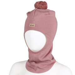 Шапка-шлем из мериносовой шерсти Kivat 3472*17 6419580289899, серо-розовая цена и информация | Шапки, перчатки, шарфы для девочек | 220.lv