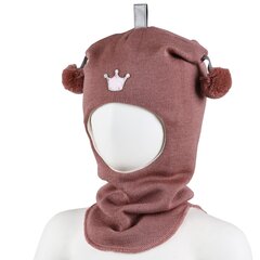 Детская шапка-шлем Kivat 491*17 6419580111718, пудра  цена и информация | Шапки, перчатки, шарфы для девочек | 220.lv