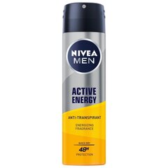 Izsmidzināms dezodorants Nivea Active energy vīriešiem,150 ml cena un informācija | Dezodoranti | 220.lv