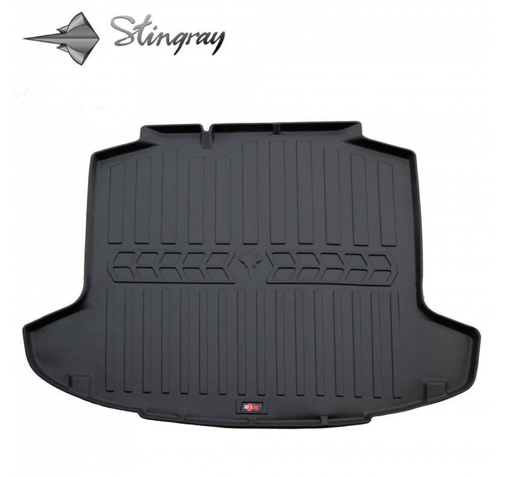 Bagāžas nodalījuma gumijas paklājiņš SEAT Toledo IV 2012-2019 (liftback) black /6020111 cena un informācija | Bagāžnieka paklājiņi pēc auto modeļiem | 220.lv