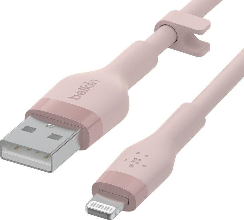 USB lādētāja kabelis Belkin Rozā cena un informācija | Savienotājkabeļi | 220.lv