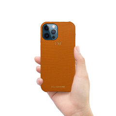 Кожаный чехол для iPhone 12 Pro Max (6,7″), оранжевый цена и информация | Чехлы для телефонов | 220.lv