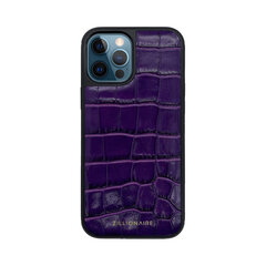 ZILLIONAIRE iPhone 12 Pro Max (6,7″) Croco ādas apvalks – Violets cena un informācija | Telefonu vāciņi, maciņi | 220.lv