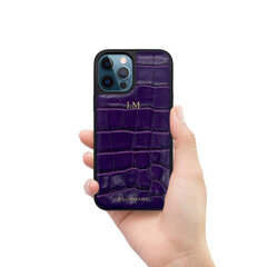 ZILLIONAIRE iPhone 12 Pro Max (6,7″) Croco ādas apvalks – Violets cena un informācija | Telefonu vāciņi, maciņi | 220.lv