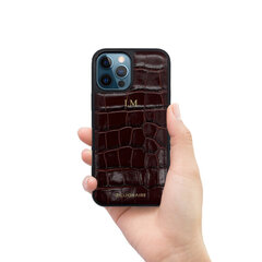 ZILLIONAIRE iPhone 12 Pro Max (6,7″) Croco ādas apvalks – Burgundy cena un informācija | Telefonu vāciņi, maciņi | 220.lv