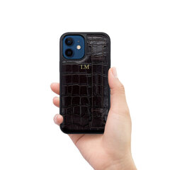 ZILLIONAIRE iPhone 12 Pro Max (6,7″) Croco Finger ādas apvalks – Brūns cena un informācija | Telefonu vāciņi, maciņi | 220.lv