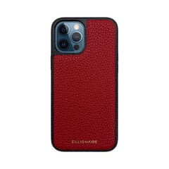 ZILLIONAIRE iPhone 12 Pro Max (6,7″) Pebbled ādas apvalks – Sarkans cena un informācija | Telefonu vāciņi, maciņi | 220.lv
