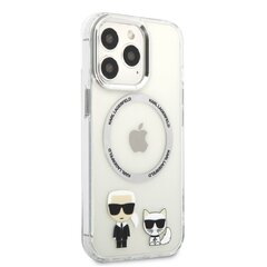 Karl Lagerfeld MagSafe Compatible Case Karl and Choupette for iPhone 13 Pro Max Transparent cena un informācija | Telefonu vāciņi, maciņi | 220.lv