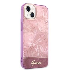 Guess PC/TPU Jungle Case for iPhone 14 Plus Pink cena un informācija | Telefonu vāciņi, maciņi | 220.lv