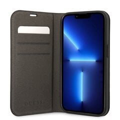 Guess PC/TPU 4G Metal Camera Outline Book Case for iPhone 14 Plus Black цена и информация | Чехлы для телефонов | 220.lv