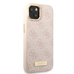 Guess PU 4G MagSafe Compatible Case for iPhone 14 Plus Pink cena un informācija | Telefonu vāciņi, maciņi | 220.lv