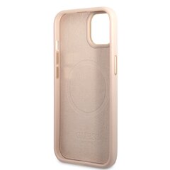 Guess PU 4G MagSafe Compatible Case for iPhone 14 Plus Pink cena un informācija | Telefonu vāciņi, maciņi | 220.lv