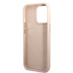 Guess PU 4G MagSafe Compatible Case for iPhone 14 Pro Max Pink cena un informācija | Telefonu vāciņi, maciņi | 220.lv