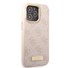 Guess PU 4G MagSafe Compatible Case for iPhone 14 Pro Max Pink цена и информация | Чехлы для телефонов | 220.lv