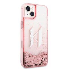 Karl Lagerfeld Liquid Glitter Big KL Logo Case for iPhone 14 Plus Pink цена и информация | Чехлы для телефонов | 220.lv