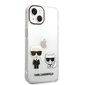 Karl Lagerfeld PC/TPU Ikonik Karl and Choupette Case for iPhone 14 Plus Transparent цена и информация | Telefonu vāciņi, maciņi | 220.lv