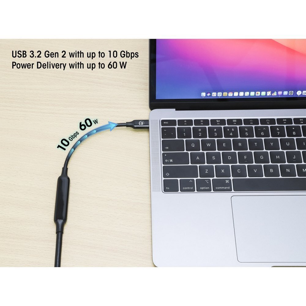 Manhattan USB-C 3.2 Gen2 3m 8K*60Hz 10Gbps 60W 3A cena un informācija | Savienotājkabeļi | 220.lv