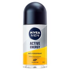 Шариковый дезодорант Nivea Active Energy для мужчин, 50 мл цена и информация | Дезодоранты | 220.lv