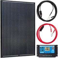 Mūsdienīgs saules akumulators 100W 12V cena un informācija | Saules paneļi, komponentes | 220.lv