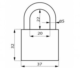 Навесной замок QLOCK KZS 40 цена и информация | Дверные замки | 220.lv