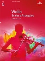 Violin Scales & Arpeggios, ABRSM Grade 6: from 2012 cena un informācija | Mākslas grāmatas | 220.lv