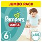 Autiņbiksītes-biksītes PAMPERS Pants. JP, 6 izmērs 15+ kg, 44 gab. cena un informācija | Autiņbiksītes | 220.lv