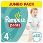 Autiņbiksītes-biksītes PAMPERS Pants, JP, 4. izmērs, 9 - 15 kg, 52 gab. cena un informācija | Autiņbiksītes | 220.lv