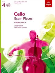 Cello Exam Pieces 2020-2023, ABRSM Grade 4, Score, Part & CD: Selected from the 2020-2023 syllabus cena un informācija | Mākslas grāmatas | 220.lv