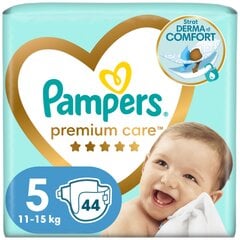 Подгузники PAMPERS Premium Care 5 размер, 44 шт. цена и информация | Подгузники | 220.lv