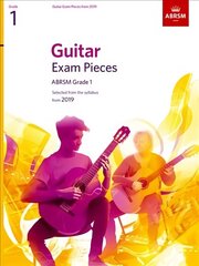 Guitar Exam Pieces from 2019, ABRSM Grade 1: Selected from the syllabus starting 2019 цена и информация | Книги об искусстве | 220.lv