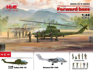 Līmējams modelis  ICM 48303 Forward base (AH-1G + Bronco OV-10A) 1/48 цена и информация | Склеиваемые модели | 220.lv