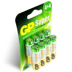 Baterijas GP Super Alkaline, AA (LR6), 8 gab. цена и информация | Батарейки | 220.lv