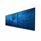 Ar rokām veidots 3 daļu metāla gleznas triptihs Blue Energy 180x60 cm цена и информация | Gleznas | 220.lv