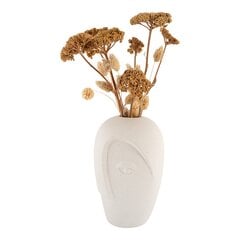 Керамическая бежевая ваза Face 19,5 см цена и информация | ваза для цветов с подставкой 3 шт. | 220.lv