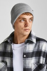 Ziemas cepure JACK & JONES 12193386LGREYMELANGE cena un informācija | Vīriešu cepures, šalles, cimdi | 220.lv