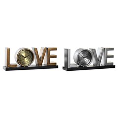 Настольные часы DKD Home Decor Love, серебристое железо (39 x 8 x 15 см) (2 шт.) цена и информация | Часы | 220.lv