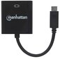 Adapteris Manhattan AV USB-C 3.1 į HDMI M/F 1080P/4K, melns цена и информация | Adapteri un USB centrmezgli | 220.lv