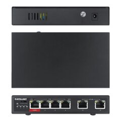 Fast Ethernet, 6 porti RJ45 10/100, tostarp 3x PoE un 1x lielas jaudas PoE cena un informācija | Komutatori (Switch) | 220.lv