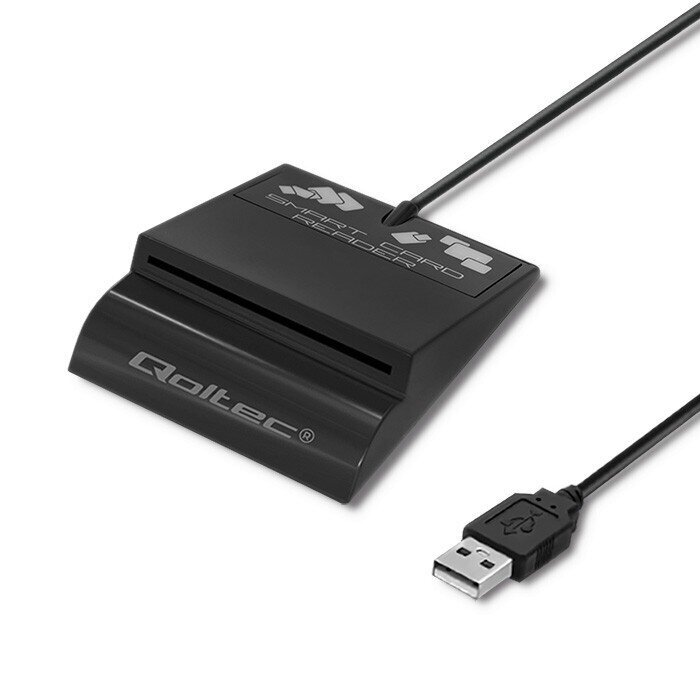 Qoltec Inteliģentais viedkaršu lasītājs, USB tips C цена и информация | Smart ierīces un piederumi | 220.lv