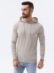 Vīriešu džemperis ar kapuci Ombre E187 bēšs cena un informācija | Vīriešu jakas | 220.lv