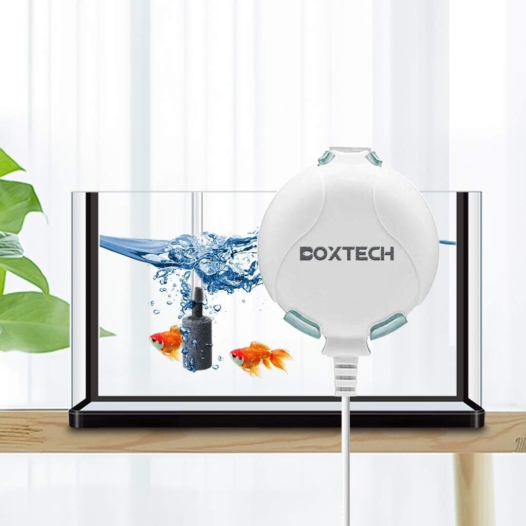 Box -tech skābekļa sūkņa mini klusais akvārija skābekļa gaisa sūknis ar gaisa akmeni un silikona šļūteni zivju baseiniem un nano akvārijiem (balti) cena un informācija | Akvāriji un aprīkojums | 220.lv