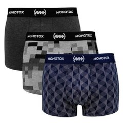 BOXER SHORTS MONOTOX TRUNK 3P MX21066 цена и информация | Мужские трусы | 220.lv