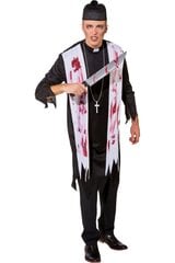 Костюм священника-зомби, черный/белый цвет цена и информация | Карнавальные костюмы, парики и маски | 220.lv
