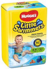 Autiņbiksītes peldēšanai HUGGIES Little Swimmers Small, izmērs 3-4, 12 gab. цена и информация | Подгузники | 220.lv