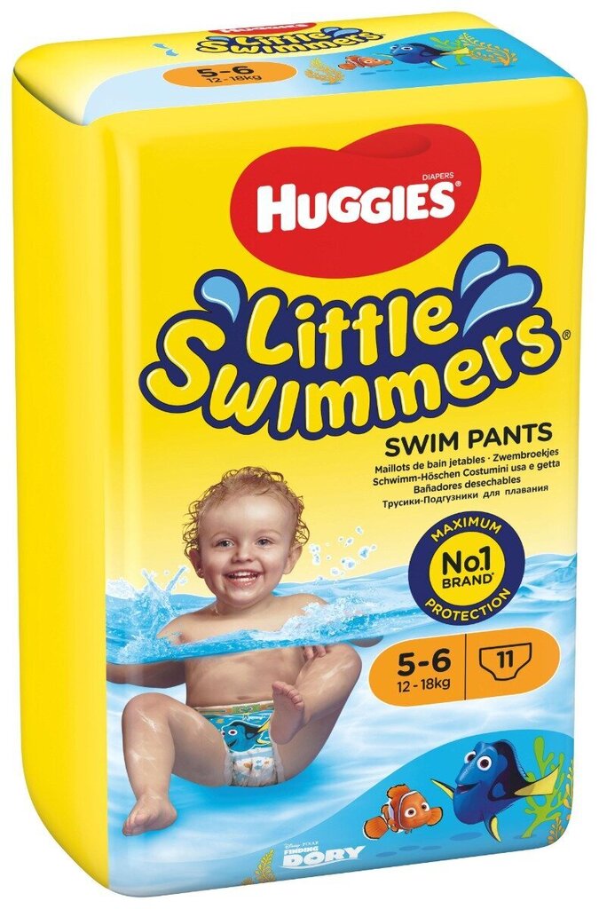 HUGGIES Swimmers peldešanai 5.-6.izm. 12-18kg 11gab. цена и информация | Autiņbiksītes | 220.lv