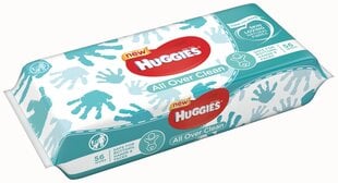 HUGGIES mitrās salvetes All Over Clean 56gab. cena un informācija | Huggies Higiēna un veselība | 220.lv