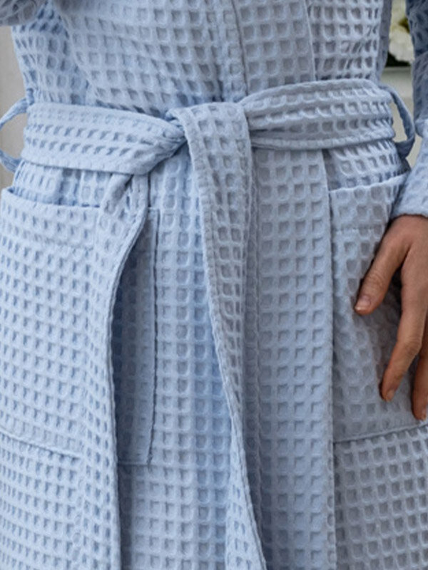 Belmanetti organiskās kokvilnas halāts "Pure Organic Long Light Blue" cena un informācija | Sieviešu halāti | 220.lv