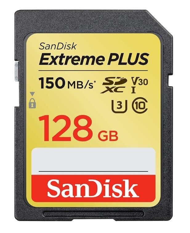 SanDisk Extreme Plus SDXC 128GB 190MB/s цена и информация | Atmiņas kartes fotokamerām | 220.lv