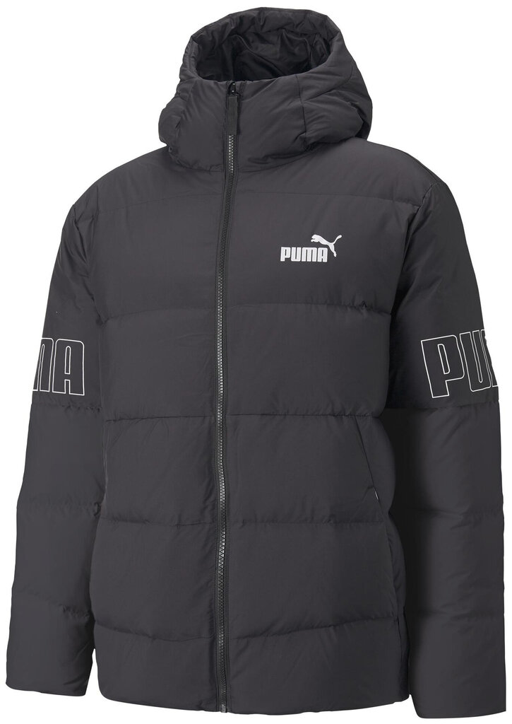 Puma Jaka Power Hooded Down Puff Black 849335 01 849335 01/L cena un informācija | Vīriešu virsjakas | 220.lv